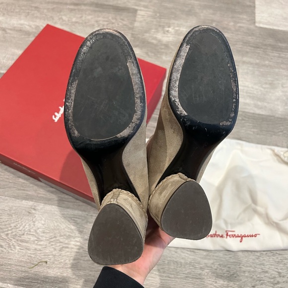 MOVING SALE Salvatore Ferragamo- Chana Suede Calf Booties - Picture 8 of 10
